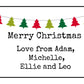 A4 Sheet of 24 Rectangle Personalised Christmas Mix Gift Presents Tag Stickers