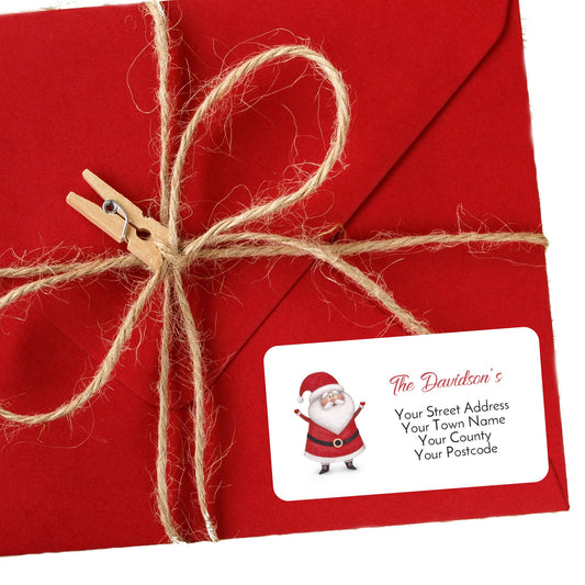 Personalised Christmas Return Address Label Stickers for Cards