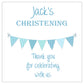 Personalised Christening Party Stickers Bunting