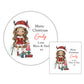 Personalised Christmas Stickers Girls Labels for Gift Wrapping Presents
