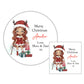 Personalised Christmas Stickers Girls Labels for Gift Wrapping Presents
