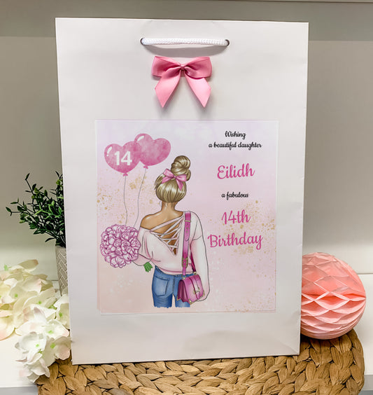 Personalised Birthday Gift Bag Girl Teenager