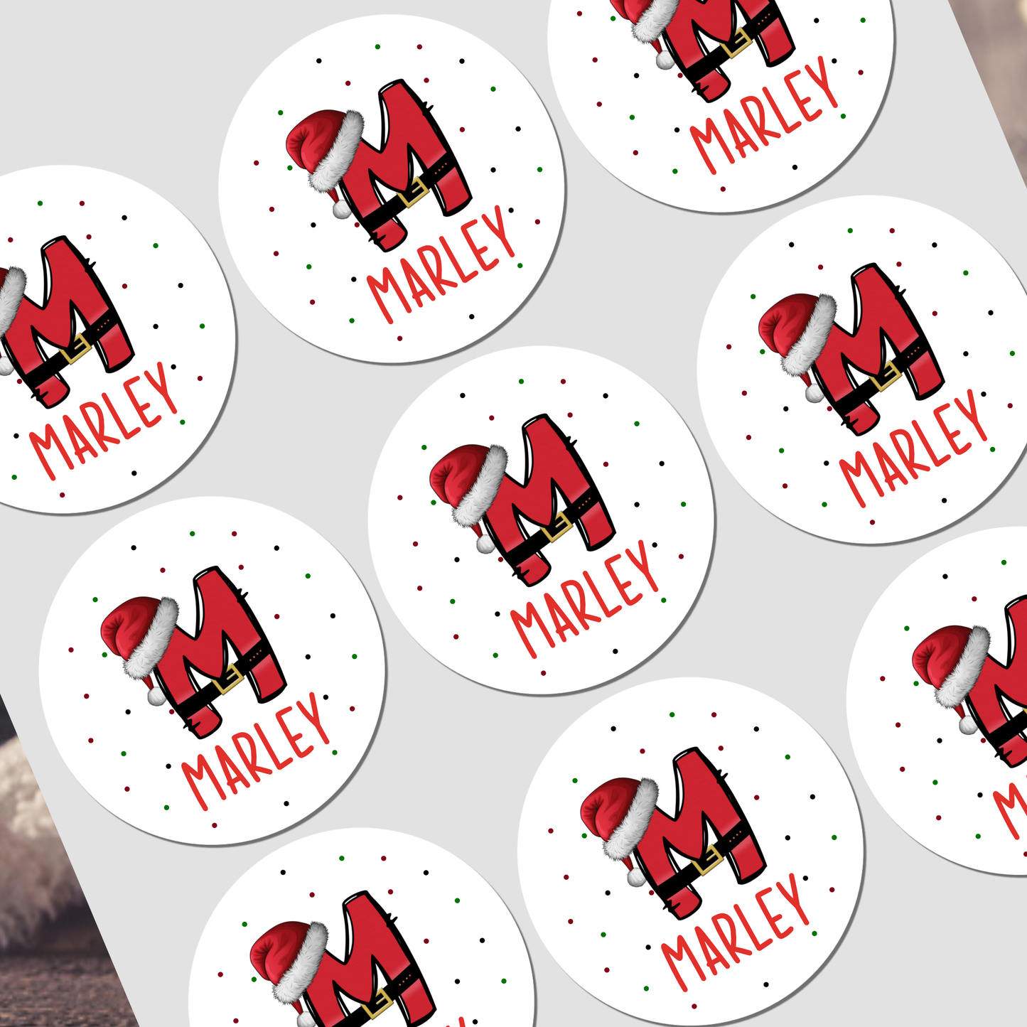 Personalised Christmas Stickers, Gift Labels, , Festive Name Stickers, Custom Present Tag, Christmas Eve Box Ideas, Santa Stocking Filler