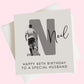 a birthday card with a picture of a man holding a soccer ball