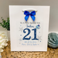 Personalised Birthday Gift Bag Blue Grey Stars