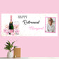 Personalised Congratulations on Your Retirement Party Banner Pink Champagne