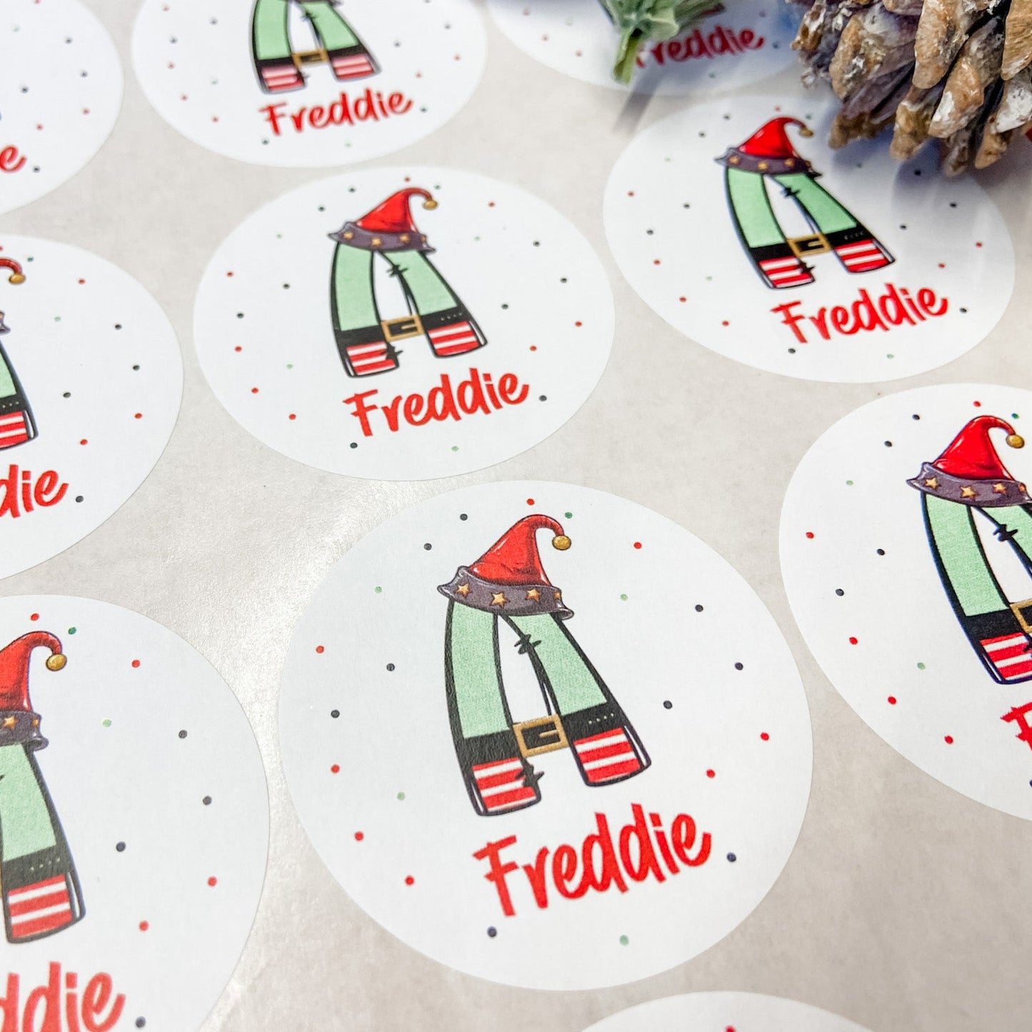 Personalised Christmas Stickers, Gift Labels, , Festive Name Stickers, Custom Present Tag, Christmas Eve Box Ideas, Santa Stocking Filler