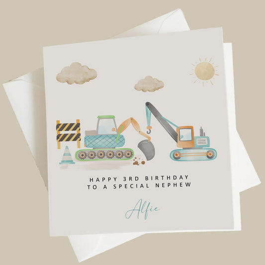 a birthday card for a construction worker