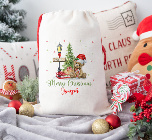 Personalised Christmas Santa Sack For Children