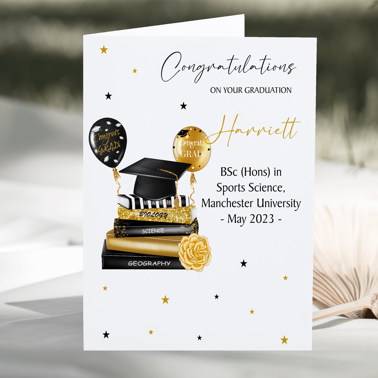 Personalised Graduation Card Congratulations Study Books