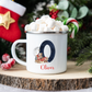 Personalised Christmas Mug, Stocking Filler, Christmas Eve Box, Hot Chocolate Mug, Sleigh Bear Initial