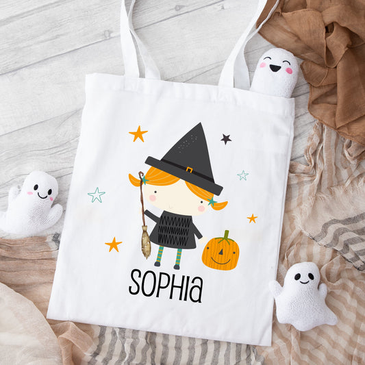 Personalised Halloween Trick or Treat Tote Bag