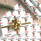 Personalised Christmas Wrapping Paper Elf Alphabet Initial