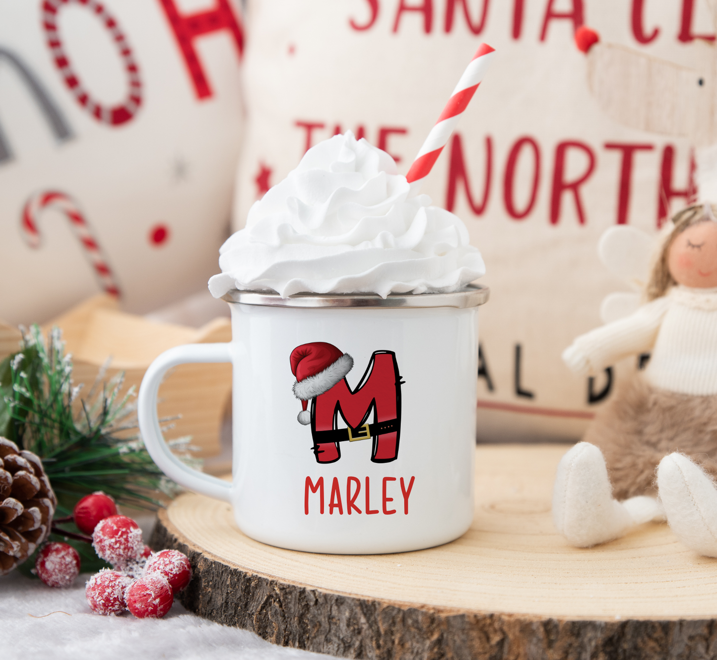 Personalised Christmas Mug, Stocking Filler, Christmas Eve Box, Hot Chocolate Mug
