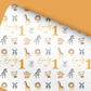 a wallpaper with animals and numbers on it