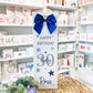 Birthday Personalised Wine Bottle Gift Bag Blue Grey Stars