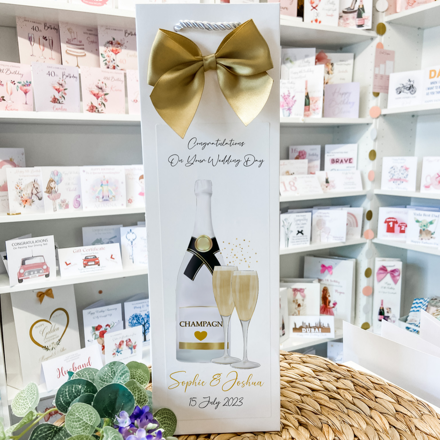 Wedding Personalised Bottle Bag