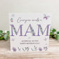 Personalised Mother's Day Card Lilac Floral Mum Mam Mom