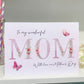 Personalised Mother's Day Card Pink Floral Mam Mom Mum