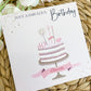 Personalised Birthday Card For Her Cake
