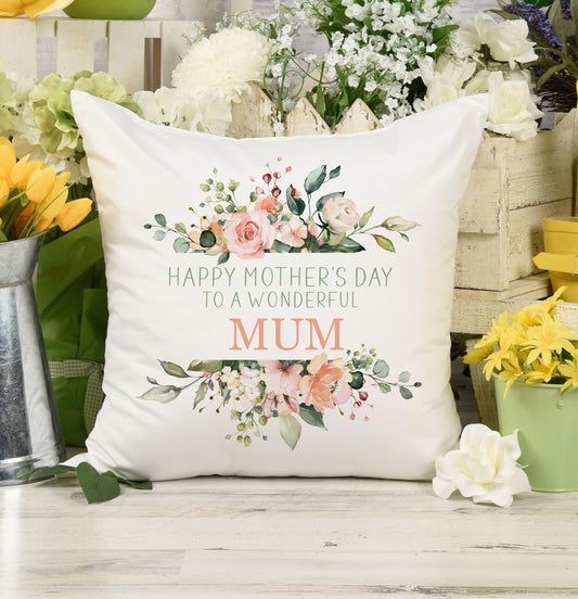 Personalised Mother's Day Cushion Bright Floral