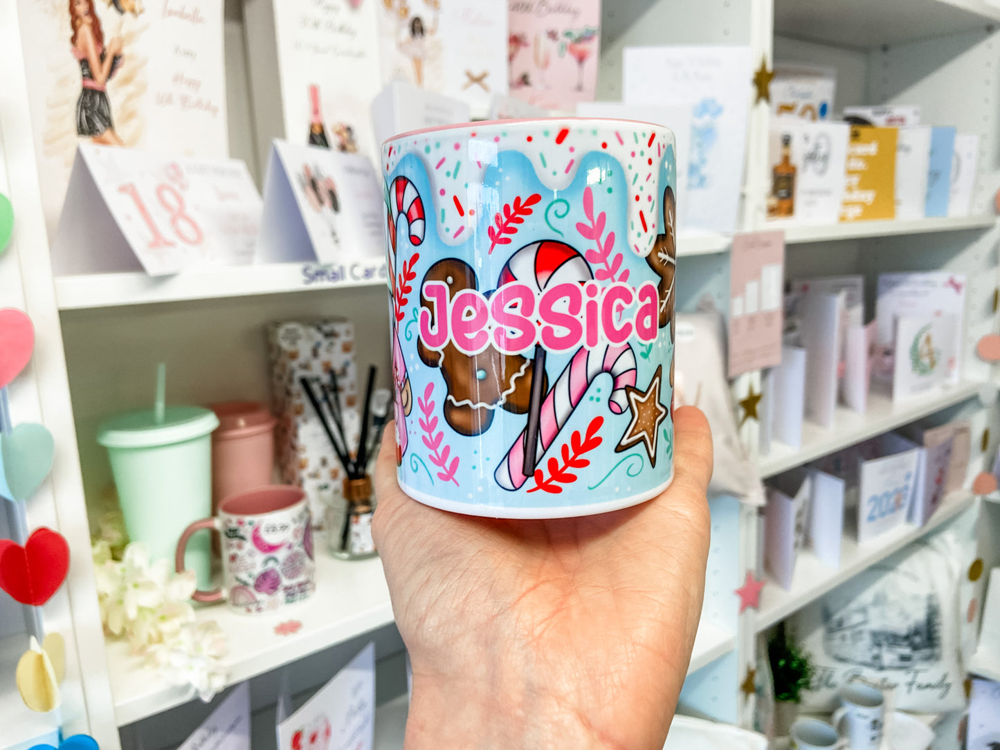 Personalised Christmas Gonk Mug, Stocking Filler, Christmas Eve Box, Hot Chocolate Mug