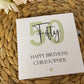 Personalised Birthday Card Green Age Star