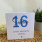 Personalised Birthday Card Blue Age Star