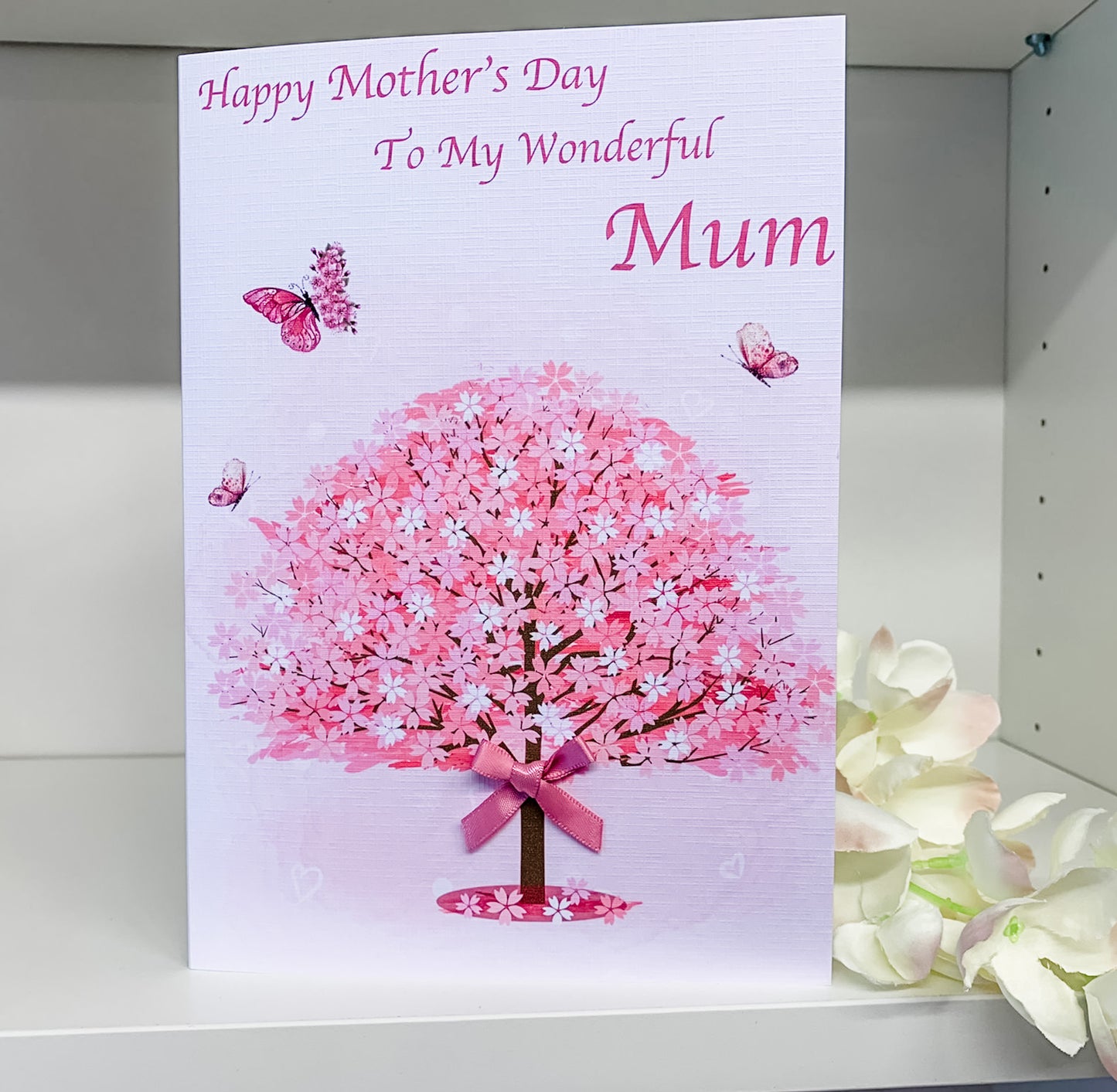 Personalised Mother's Day Card Blossom Tree