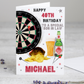 Personalised Birthday Card Darts