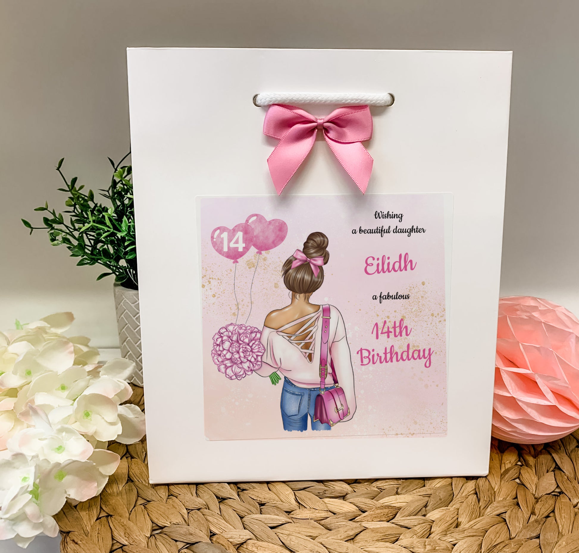 Personalised Female Teenager Girl Birthday Card Blossom Lane
