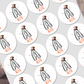 Personalised Christmas Stickers, Gift Labels, , Festive Name Stickers Snowman Initial