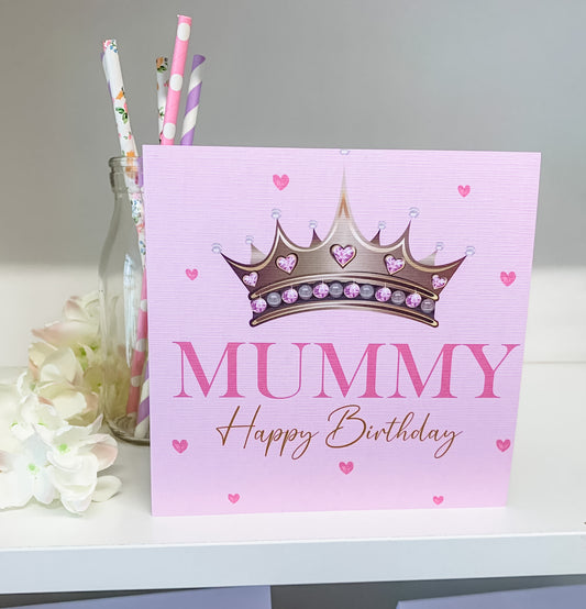 Personalised Female Birthday Card Crown