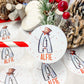 Personalised Christmas Stickers, Gift Labels, , Festive Name Stickers Snowman Initial