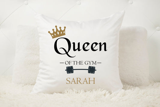 Personalised Queen of the Gym Cushion