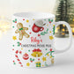 Christmas Mug Personalised Gingerbread Pink Red Hot Chocolate, Christmas Eve Box Stocking Filler