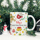 Christmas Mug Personalised Gingerbread Pink Red Hot Chocolate, Christmas Eve Box Stocking Filler