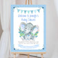 Custom Baby Shower Welcome Sign Blue Elephant Boy Decorations