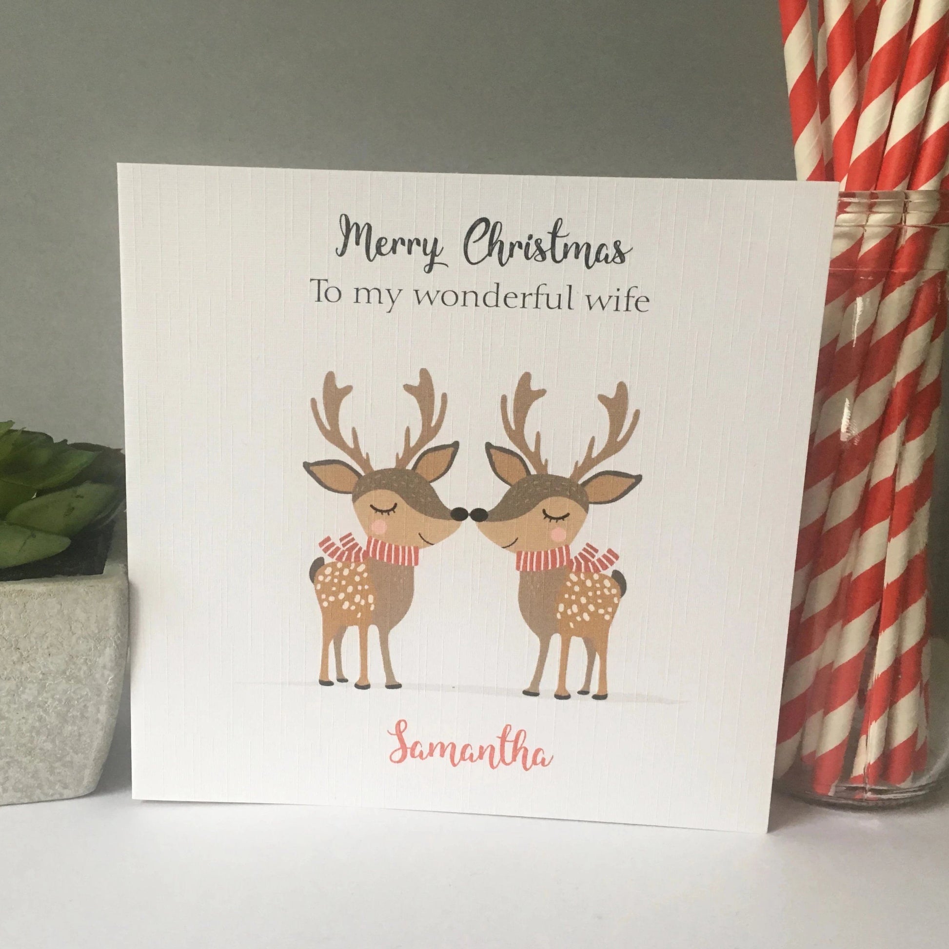 Personalised Christmas Card For Wife Husband Girlfriend Boyfriend Couple Brother in Law Sister in law 
