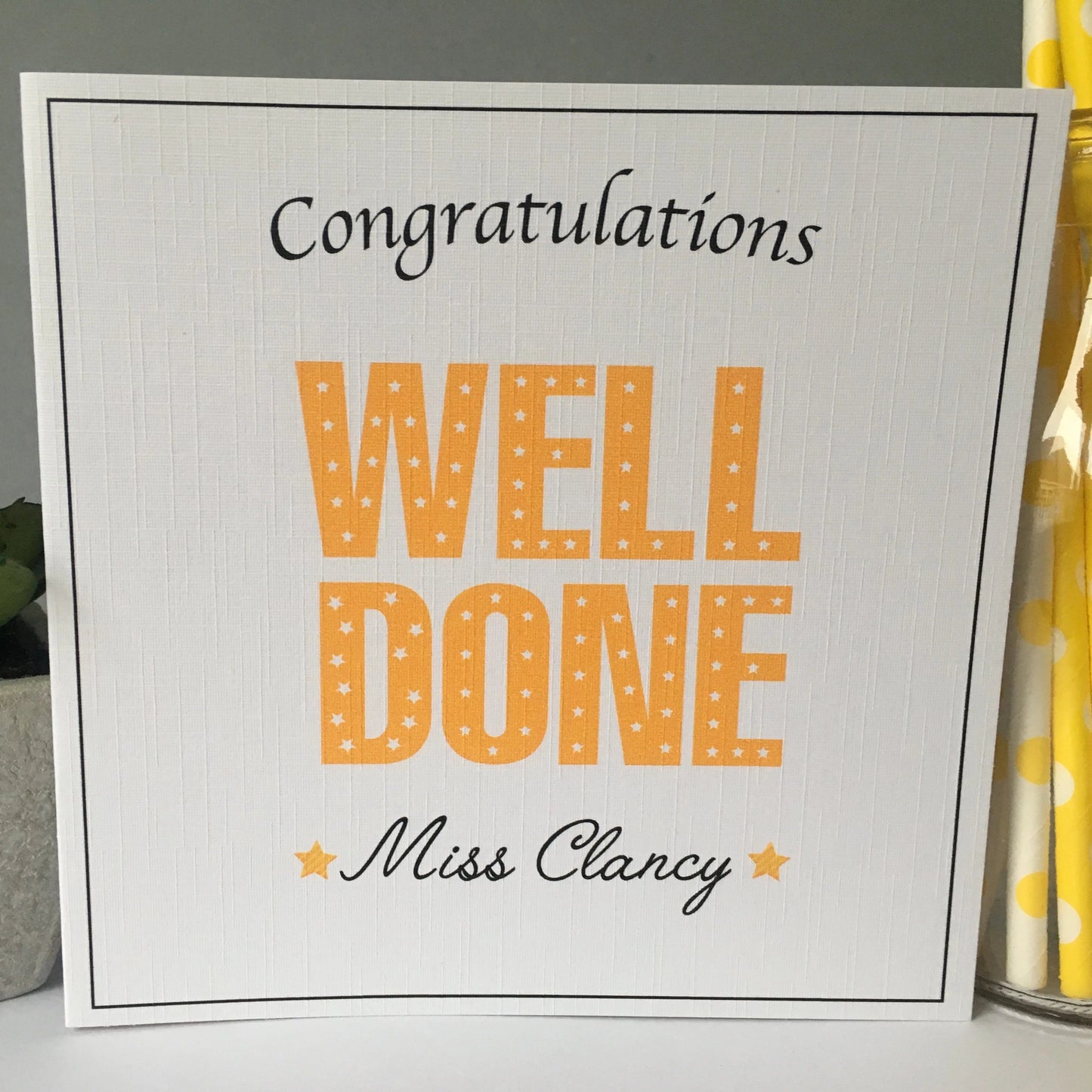 Personalised Congratulations Well Done Card